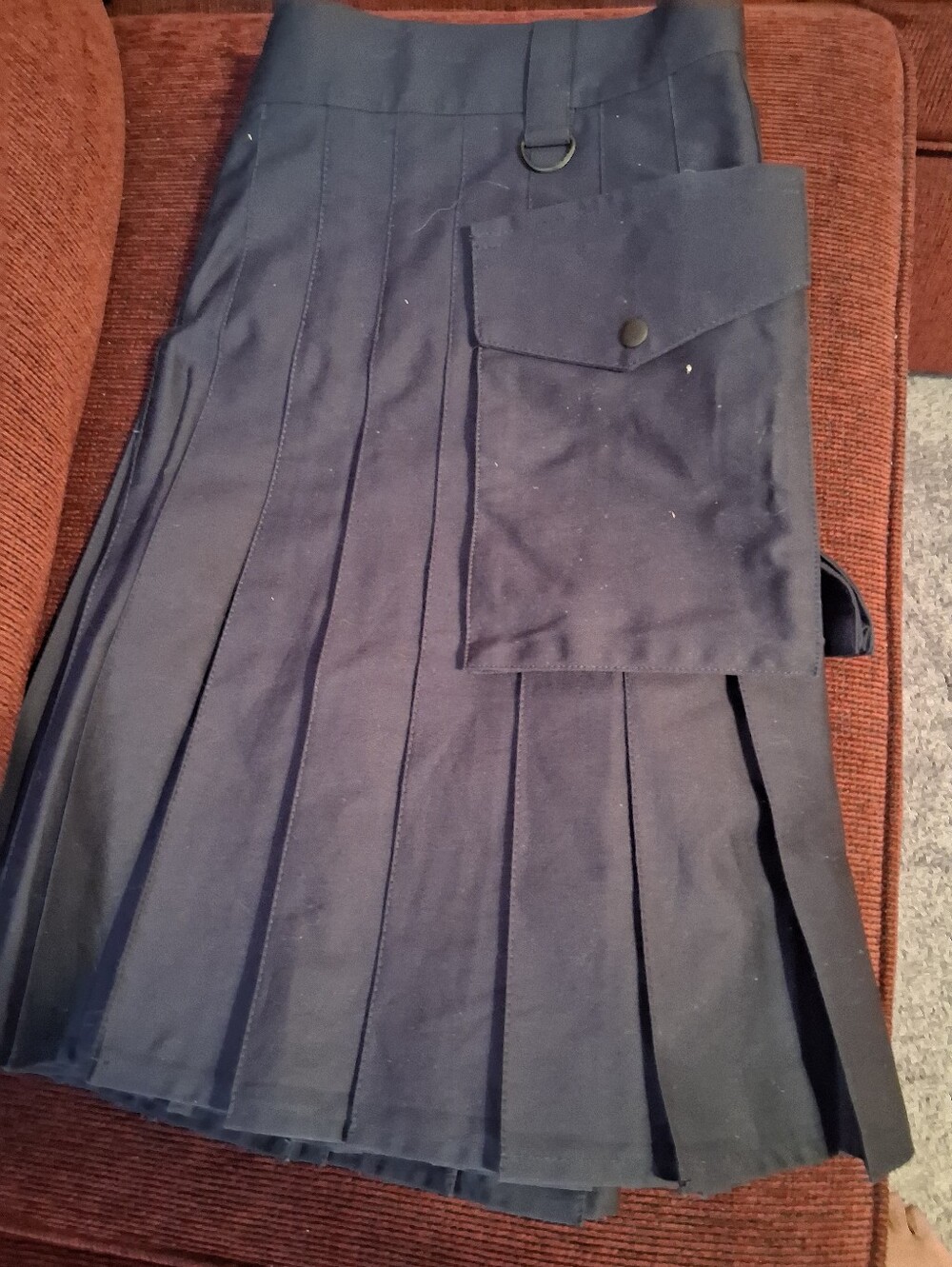 Kilted bros Mens navy blue utility kilt ,  Heavy Duty, Durable, sz 50 Exc Cond - Picture 4 of 9